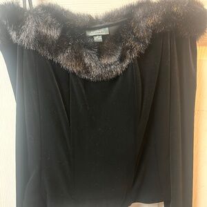Black velvet off the shoulders top